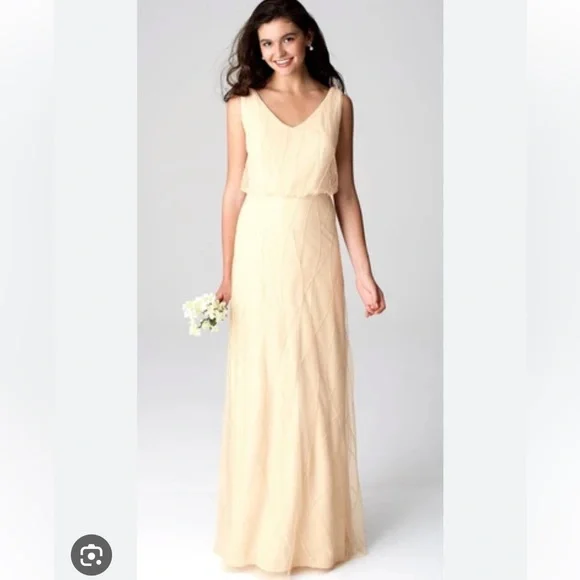 sachin and babi light blue dress How to Choose a Chiffon Beach Wedding Dress main image 0
